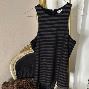 Cache Black and White Sleeveless Top